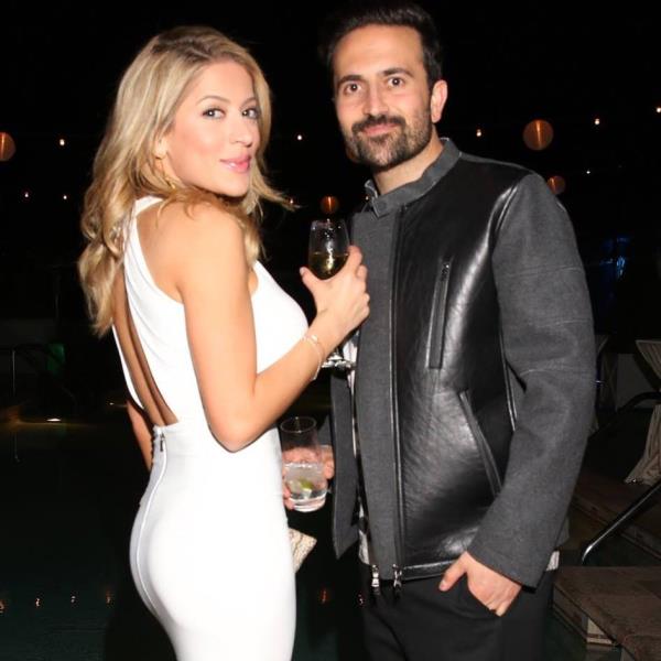 Khazar Elyassnia and husband Dino Elyassnia both in elegant clothes at ta nightclub 